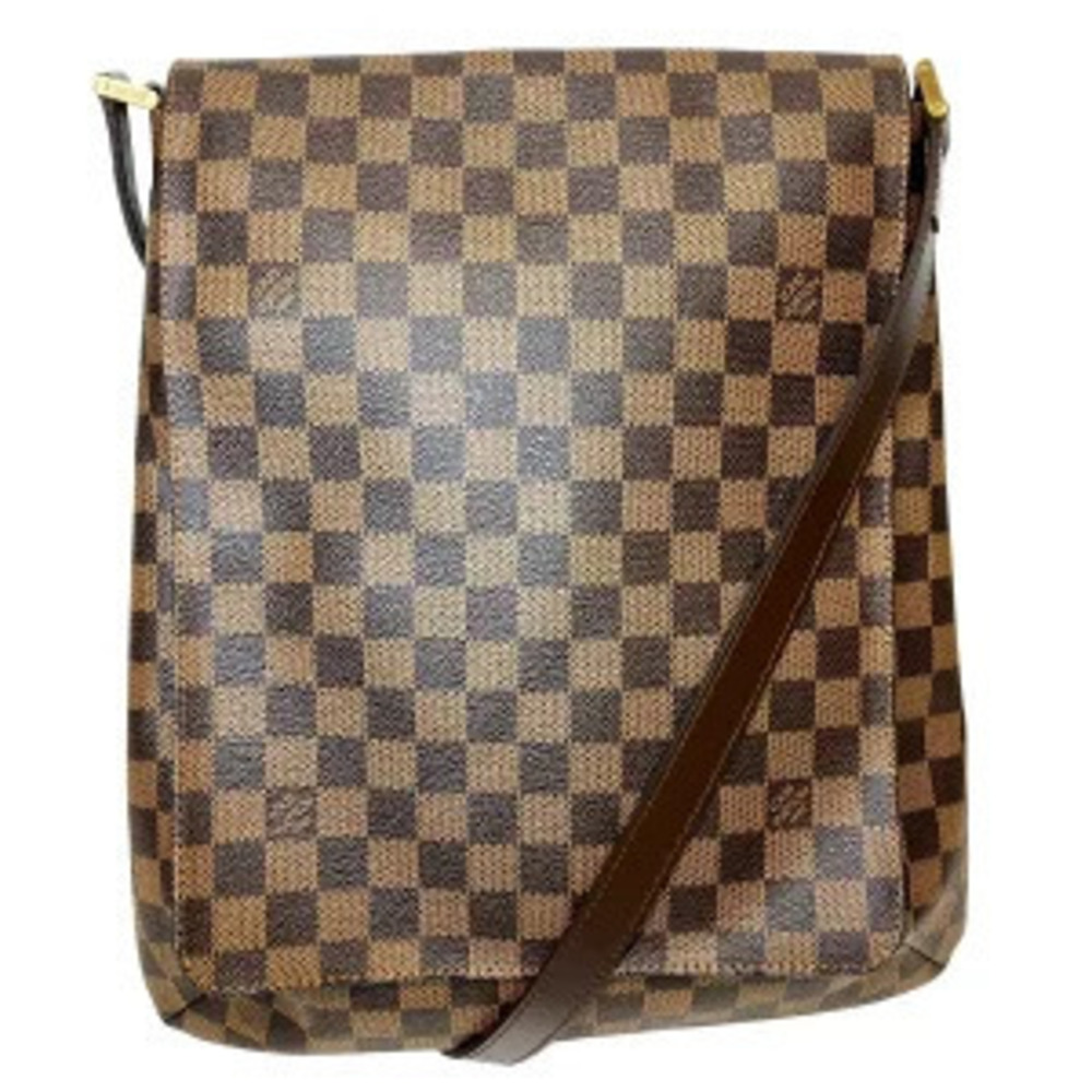 Louis Vuitton Musette Shoulder Bag Damier Toile Leather